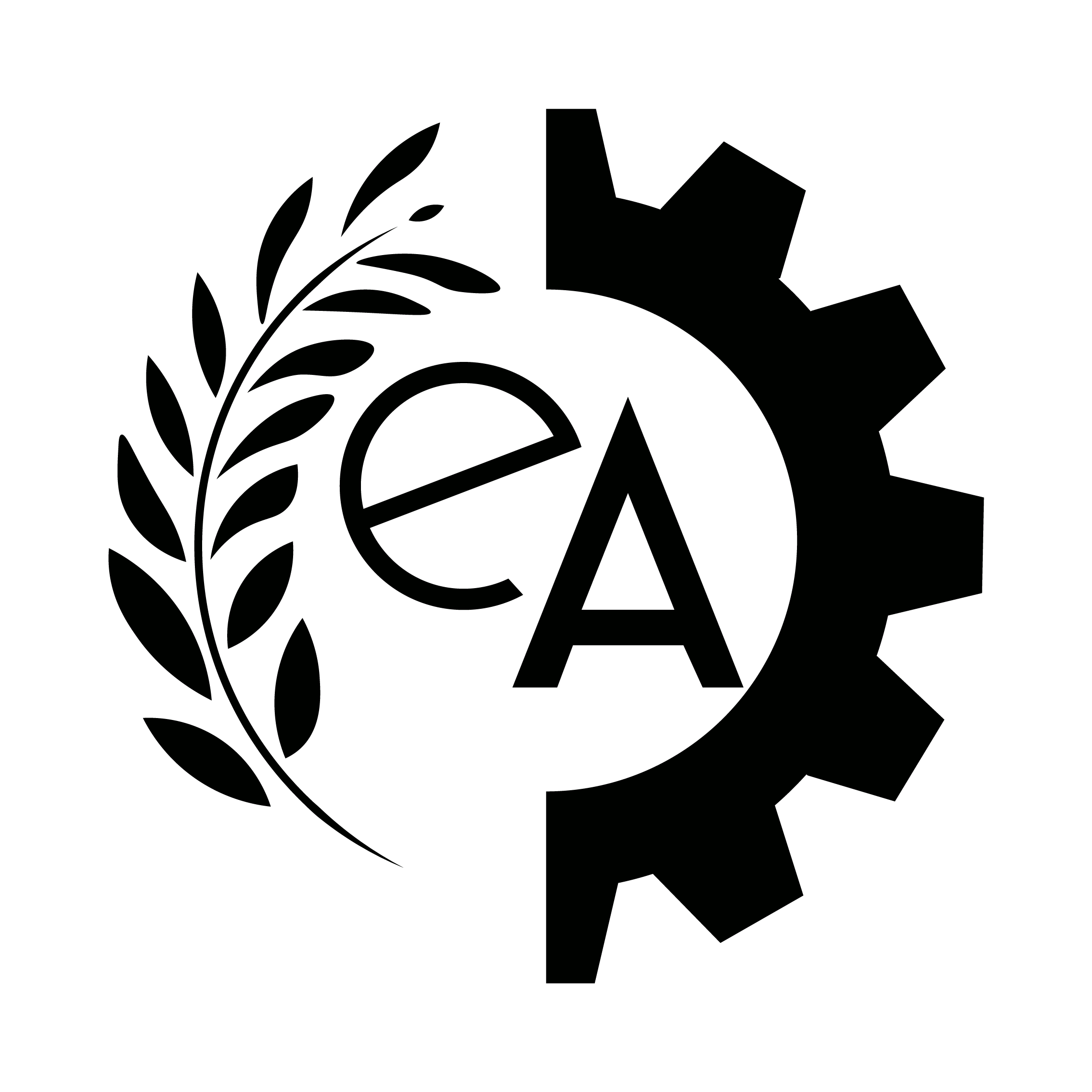 Earth Automations all black transparent background