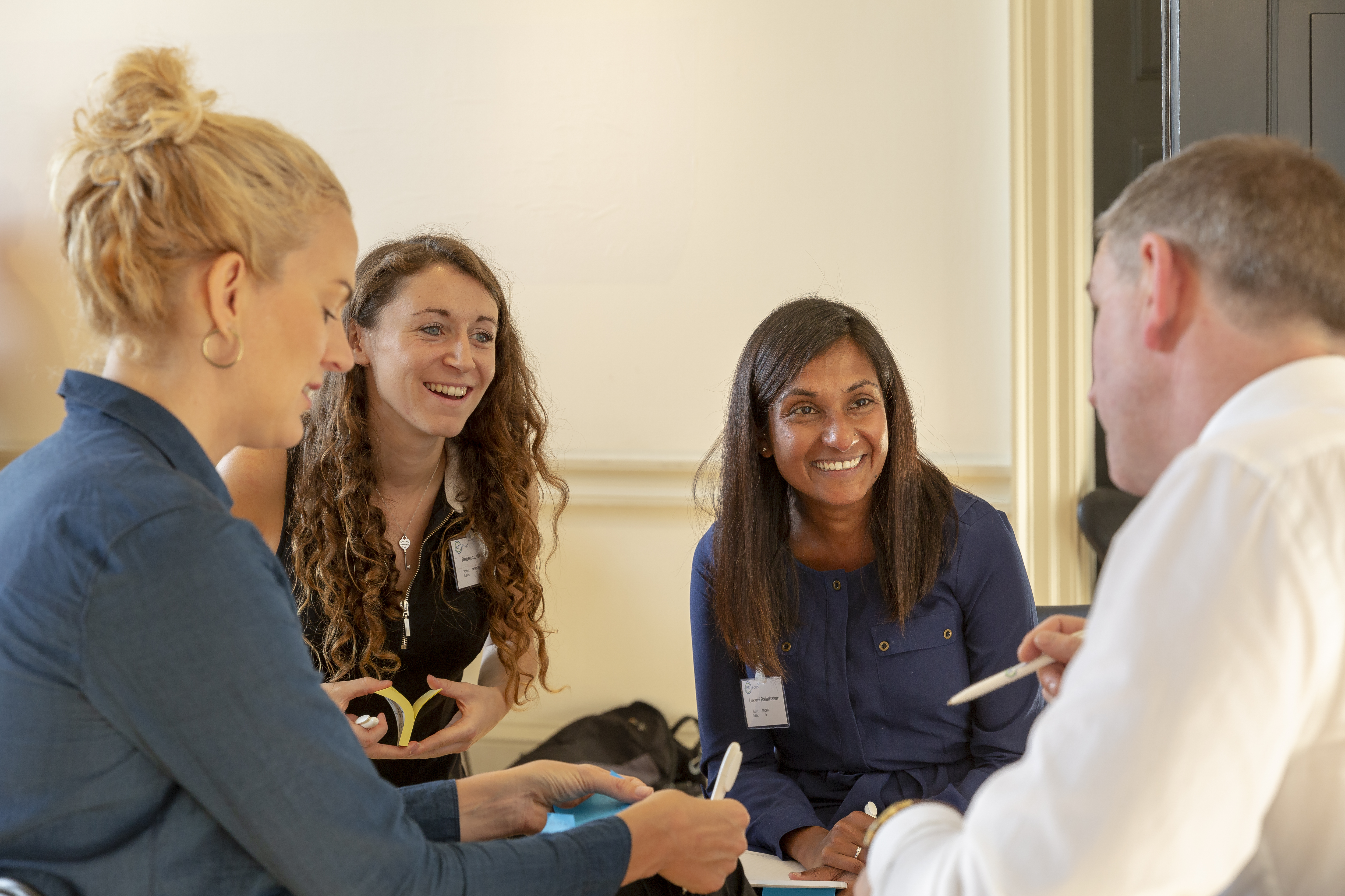 Group of people networking and chatting